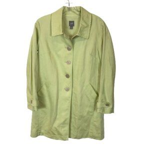 NWT Womens Petite Size Small SP J. Jill Lime Lightweight Linen Blend Peacoat